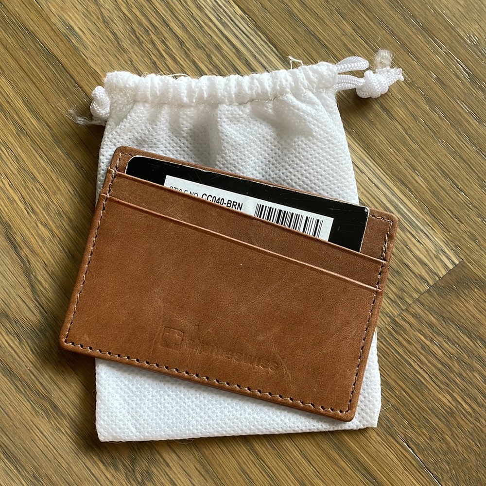 Brown Leather Alpine Swiss Card Holder
